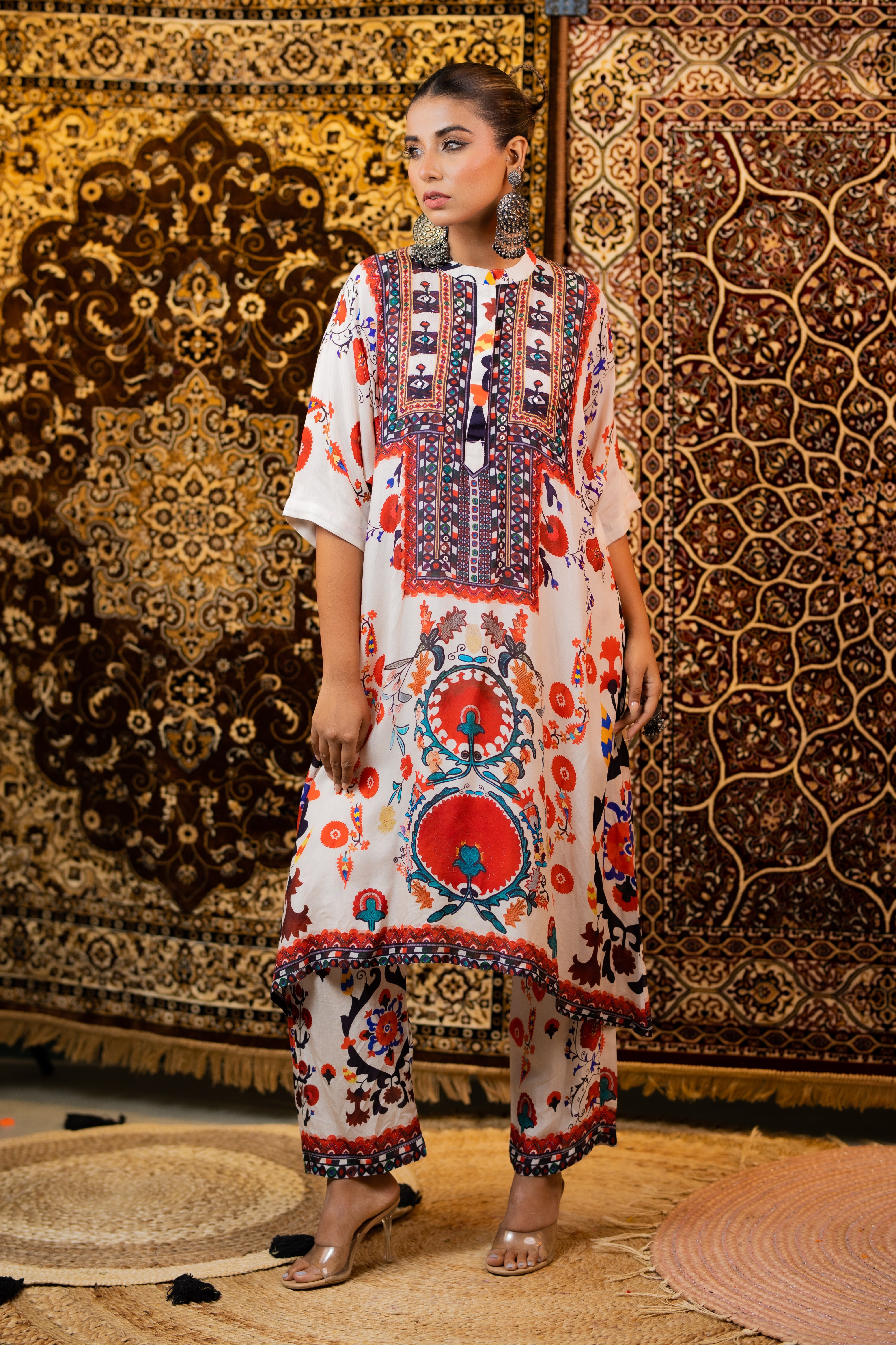 Maurya Vanilla Designer Premium Muslin Kurta Set