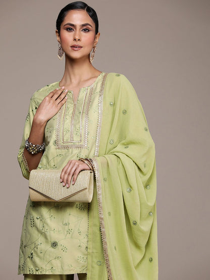 Dhiyona HOP Women Jashn Sequinned Kurti & Sharara With Dupatta