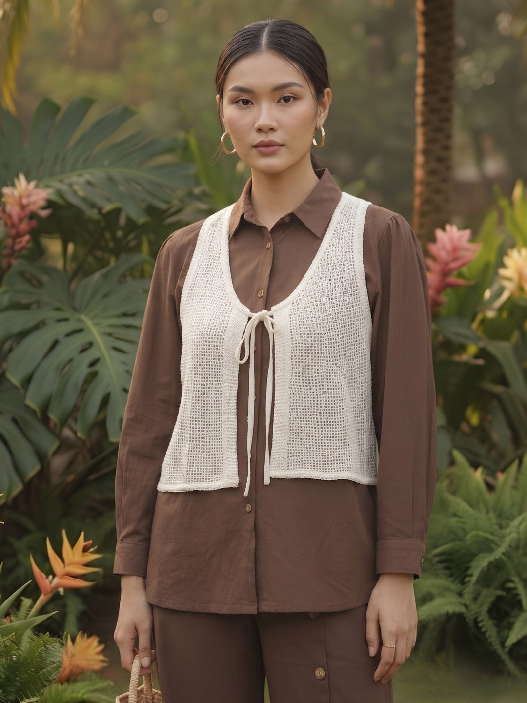 Ivanka browny cotton co-ord set