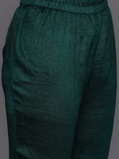 Embroidered Regular Sequinned Kurta with Trousers & Dupatta