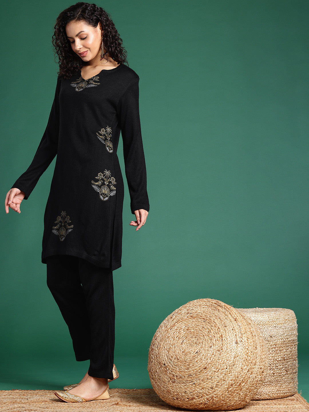 Ethnic Motifs Printed Regular Kurta With Trousers