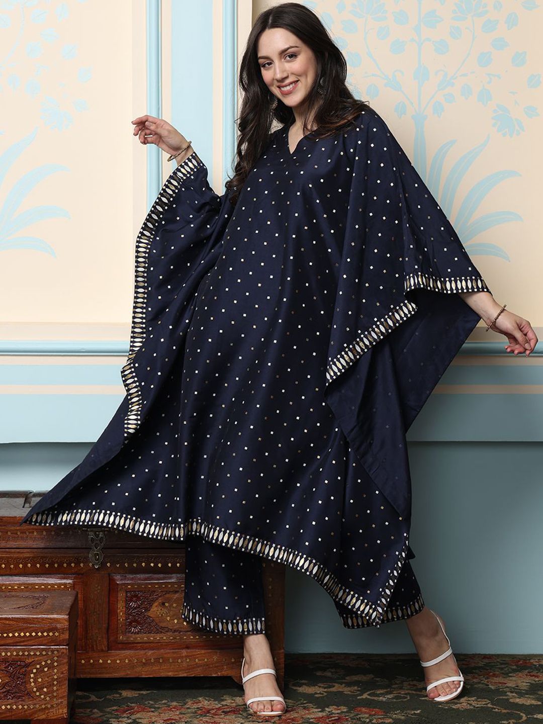 Dhiyona IS Women's Women Printed Regular Kurta with Trousers