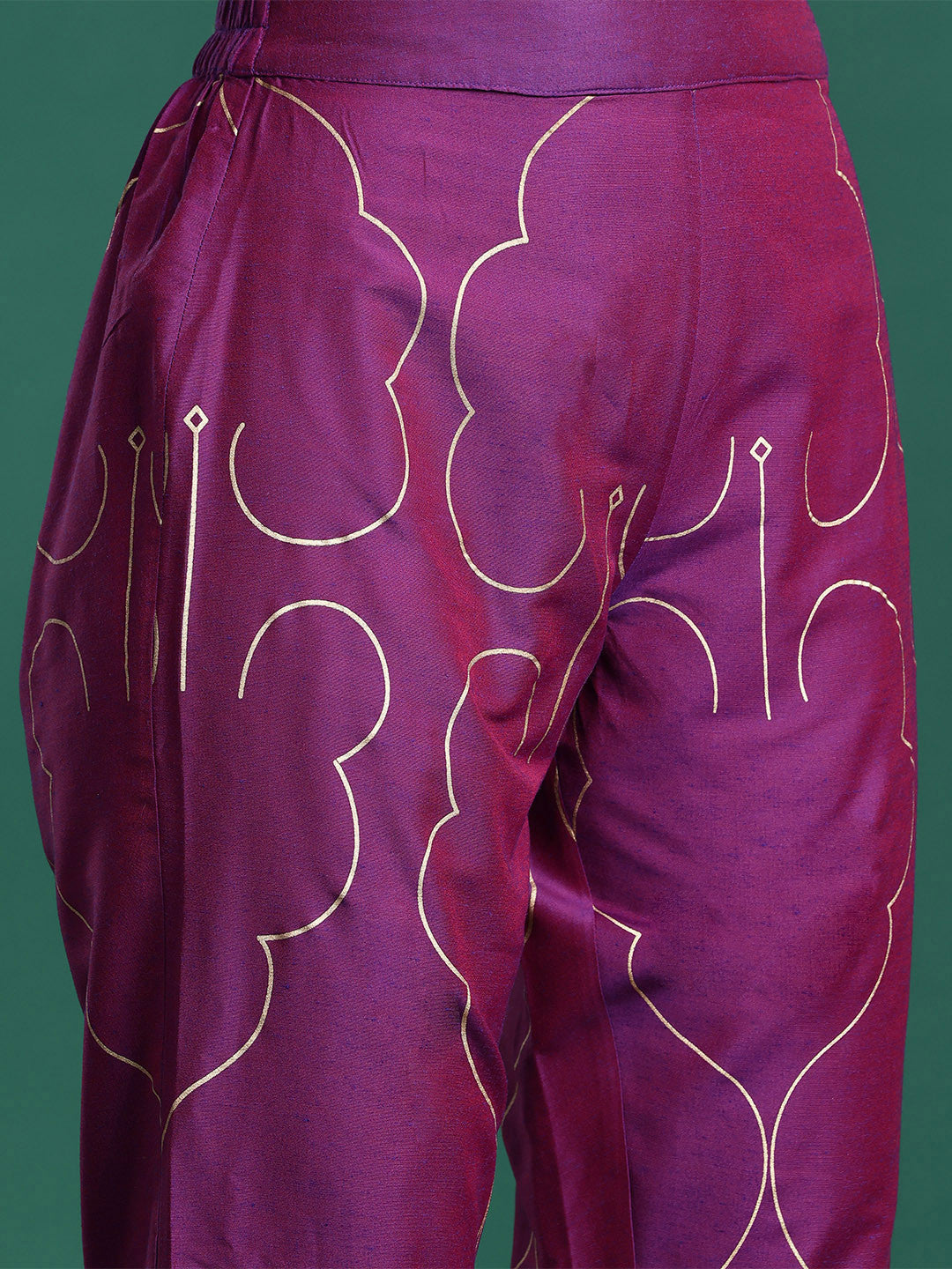 Foil Print Kurta with Trousers