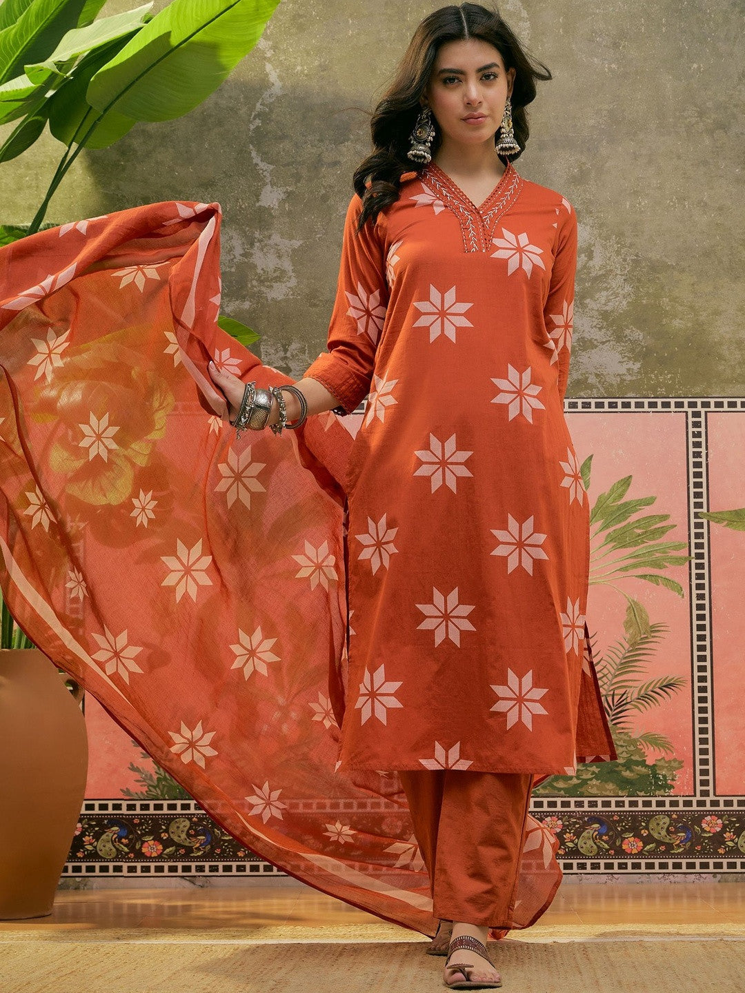 Printed Kurta & Trouser With Dupatta