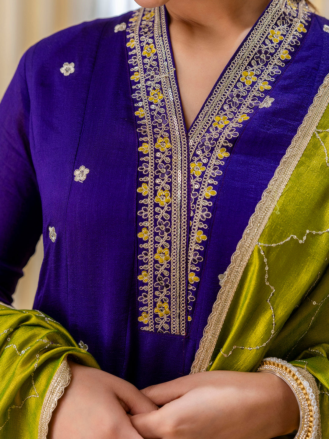 Dhiyona VV Purple Special Designer Kurta Pant Set with Elegant Dupatta