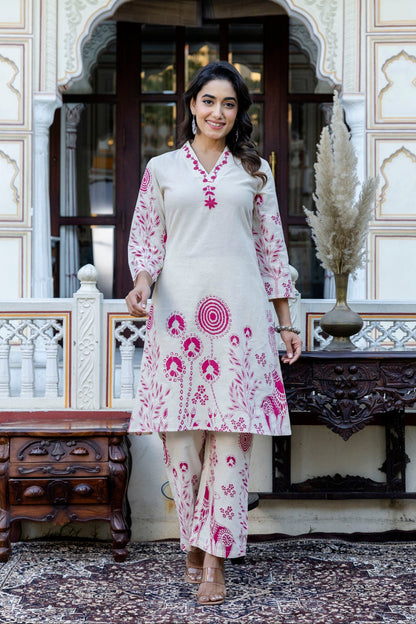 Samiha Rose Cotton Co-ord set