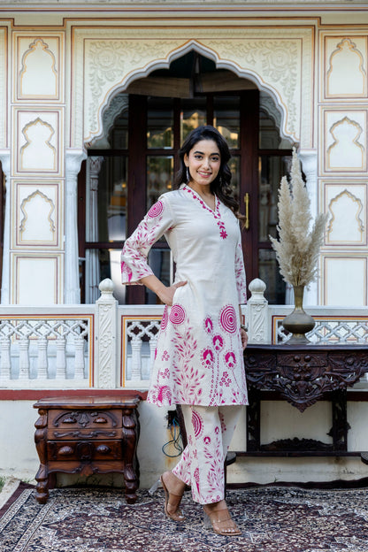 Samiha Rose Cotton Co-ord set