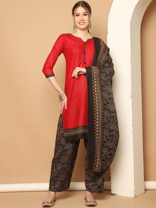 Dhiyona KL Women Floral Printed Regular Kurta with Salwar & With Dupatta