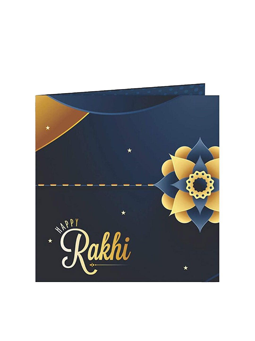 Dhiyona Butterfly Beaded Rakhi Greeting Card & Roli Chawal Card