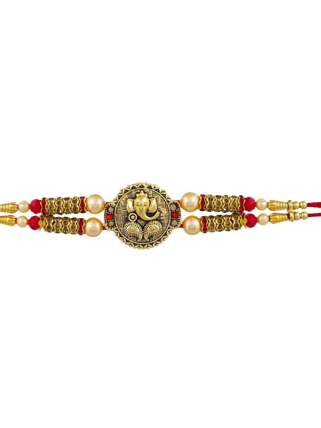Dhiyona Lord Ganesha Motif Thread Rakhi