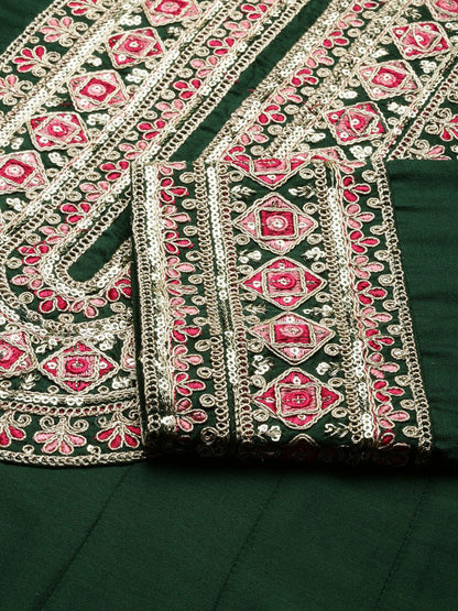Dhiyona IS Women's Women Floral Embroidered Regular Kurta with Trousers & With Dupatta