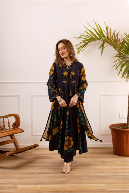 Karen kaloom cotton suit set