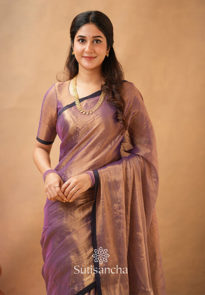 Dhiyona SS Woven Poetry Artisanal Handloom Tissue Cotton Saree