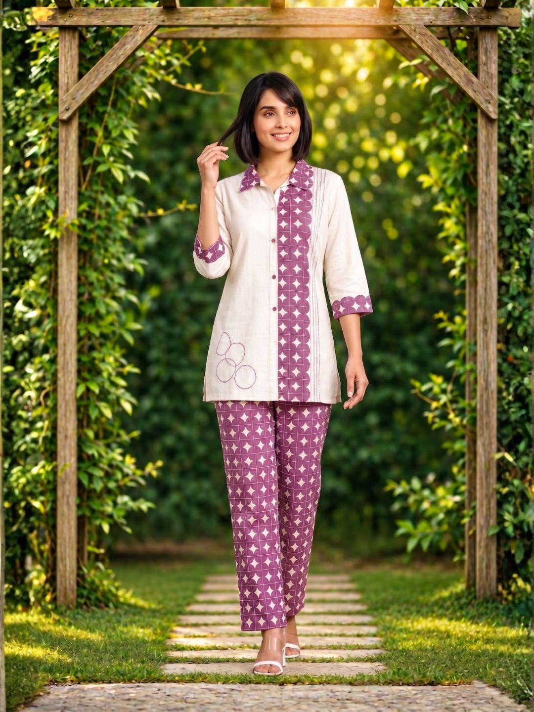 Vibha Raisin Printed Co-ord Set