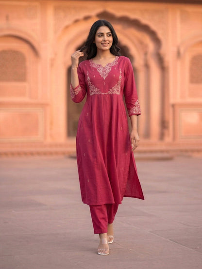 Chandri Mandy Embroidered Kurta Pant Set