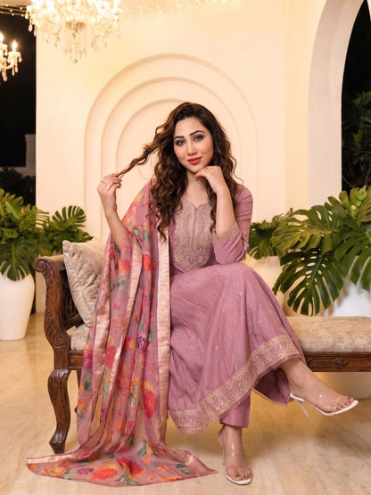 Shanti Salmon Full Work Suit Set