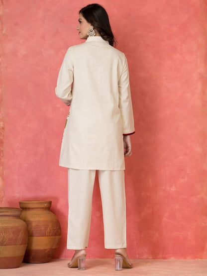 Sabhya Shell Embroidery Premium co-ord Set