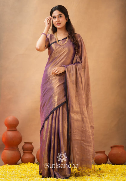 Dhiyona SS Woven Poetry Artisanal Handloom Tissue Cotton Saree