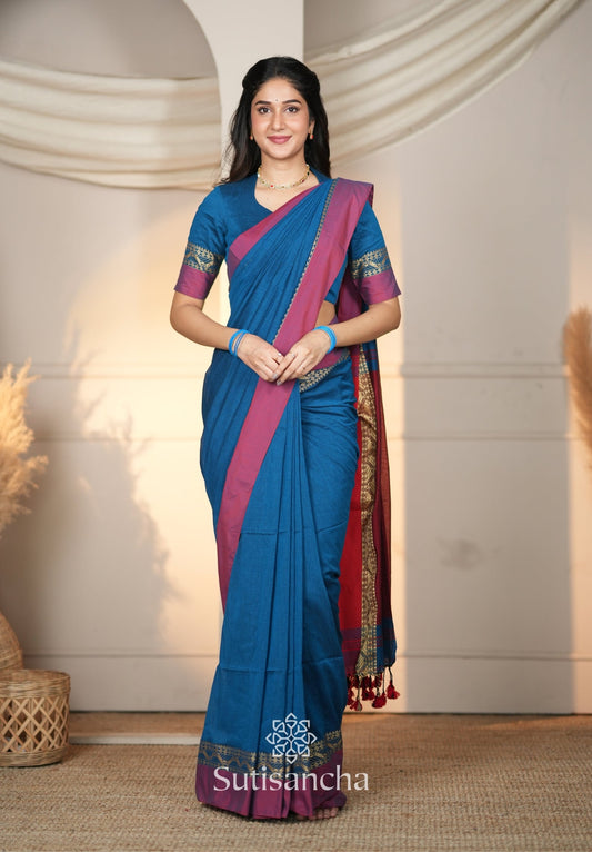 Dhiyona SS The Weaver's Touch: Pure Bengal Cotton Saree with Timeless Appeal
