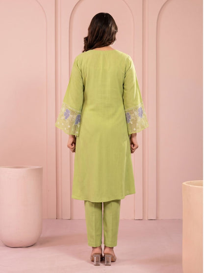 Purna Kelly Embroidery Kurta Pant Set