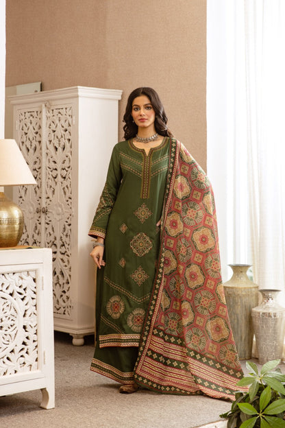 Karen sage embroidery cotton suit set