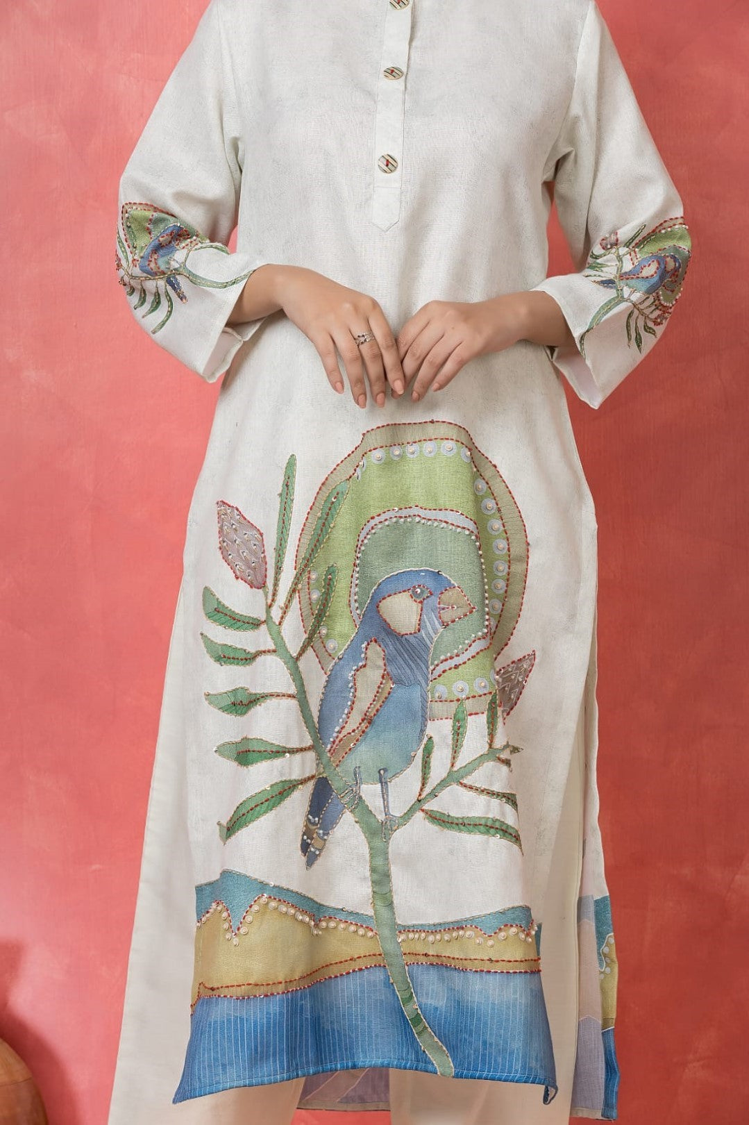 Gaur parch cotton suit set