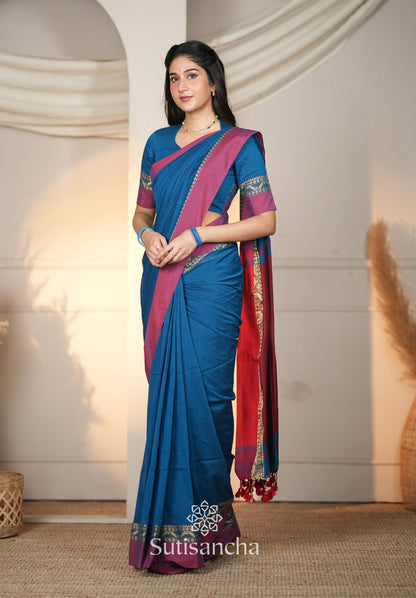Dhiyona SS The Weaver's Touch: Pure Bengal Cotton Saree with Timeless Appeal