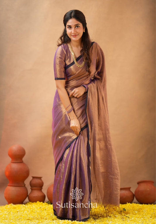 Dhiyona SS Woven Poetry Artisanal Handloom Tissue Cotton Saree