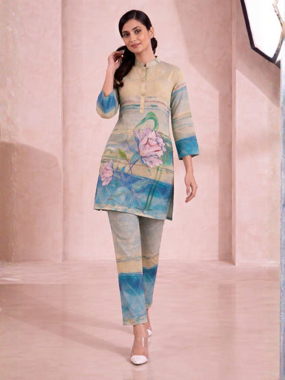 Shanti Lime Printed Co-ord Set