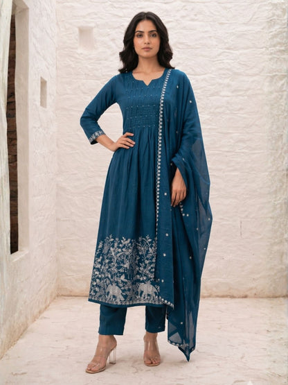 Vairagi Nile Cotton Embroidered Suit Set