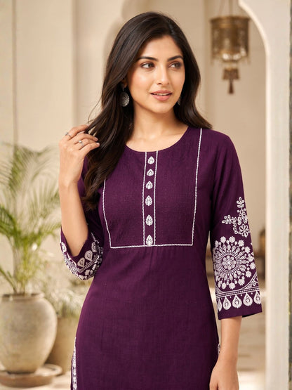 UMA VOILA EMBROIDERED KURTI