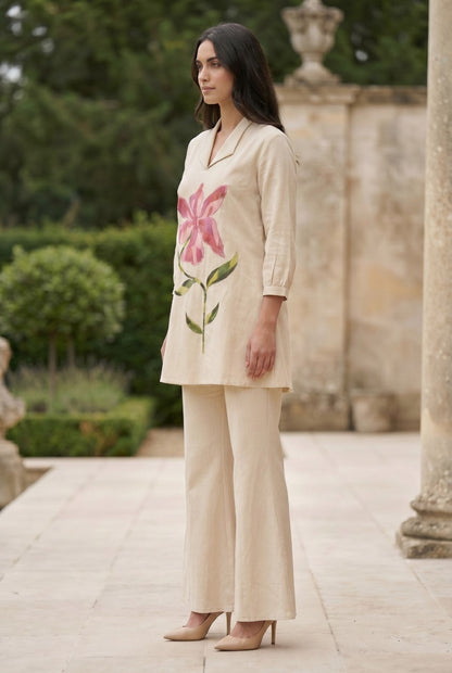 Sargi peony embroidery cotton co-ord set