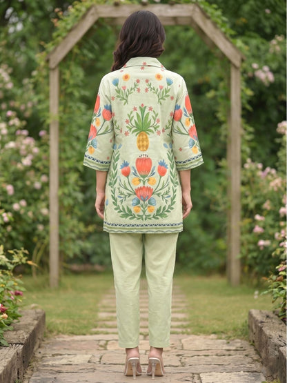 Viyona pista cotton printed co-ord set