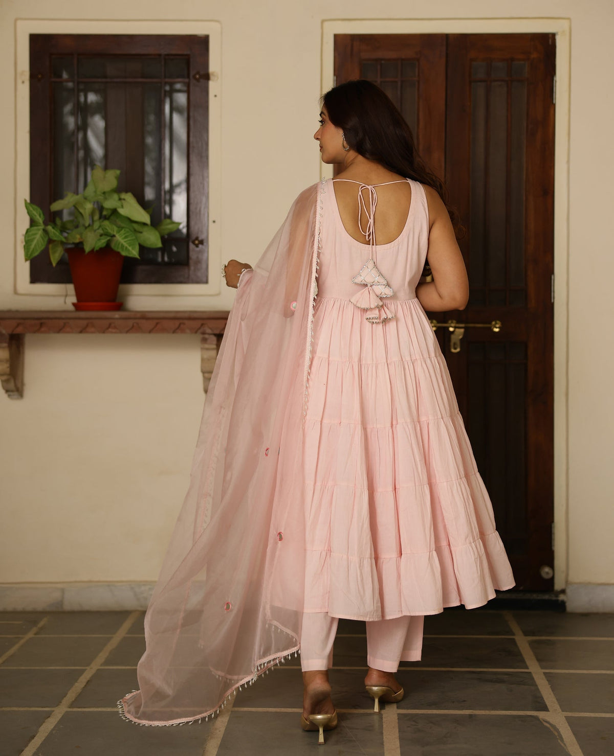 Kusum Pink Cotton Suit Set