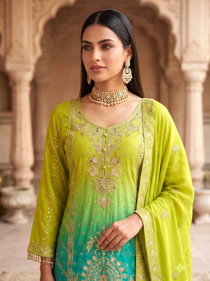 Chaitali Hariyali Full Work Suit Set