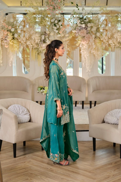 Areesa Teal full work suit set