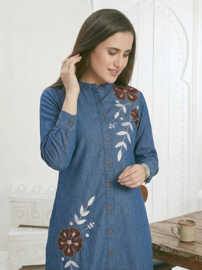 Kipling aspen embroidery denim co-ord set