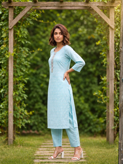 Shanti Tiffany Printed Work Suit Set