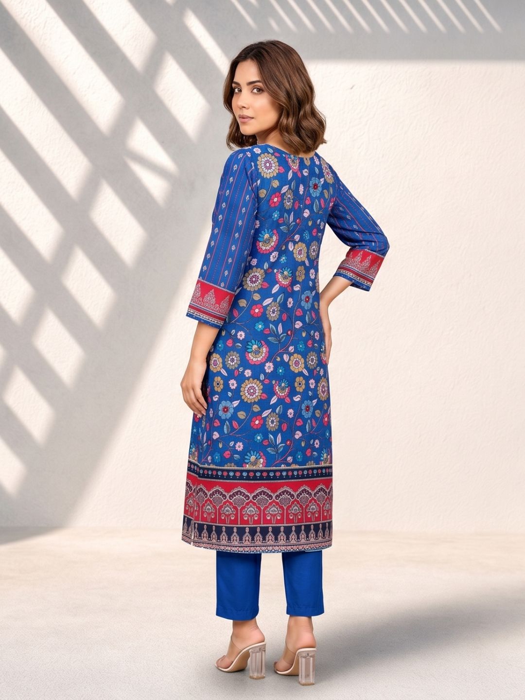Maurya Cobalt Premium Muslin Kurta Set