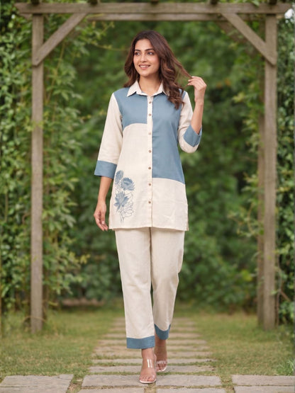 Viyona alabaster cotton co-ord set