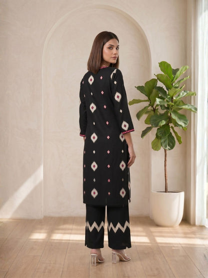 ARANYA ONYX IKAT PRINT COTTON SUIT SET