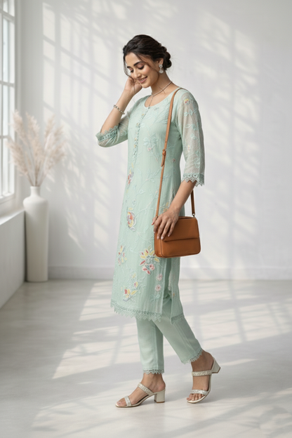 Anumeha moss full work co-ord set