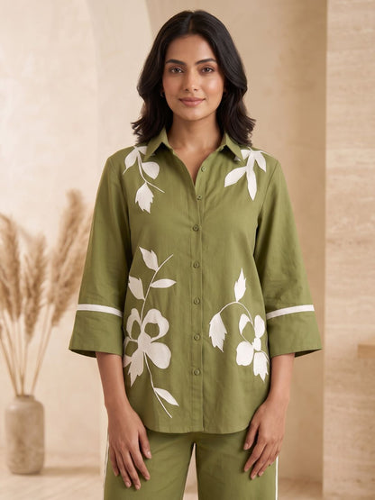 Ridhika moss applique cotton co-ord set