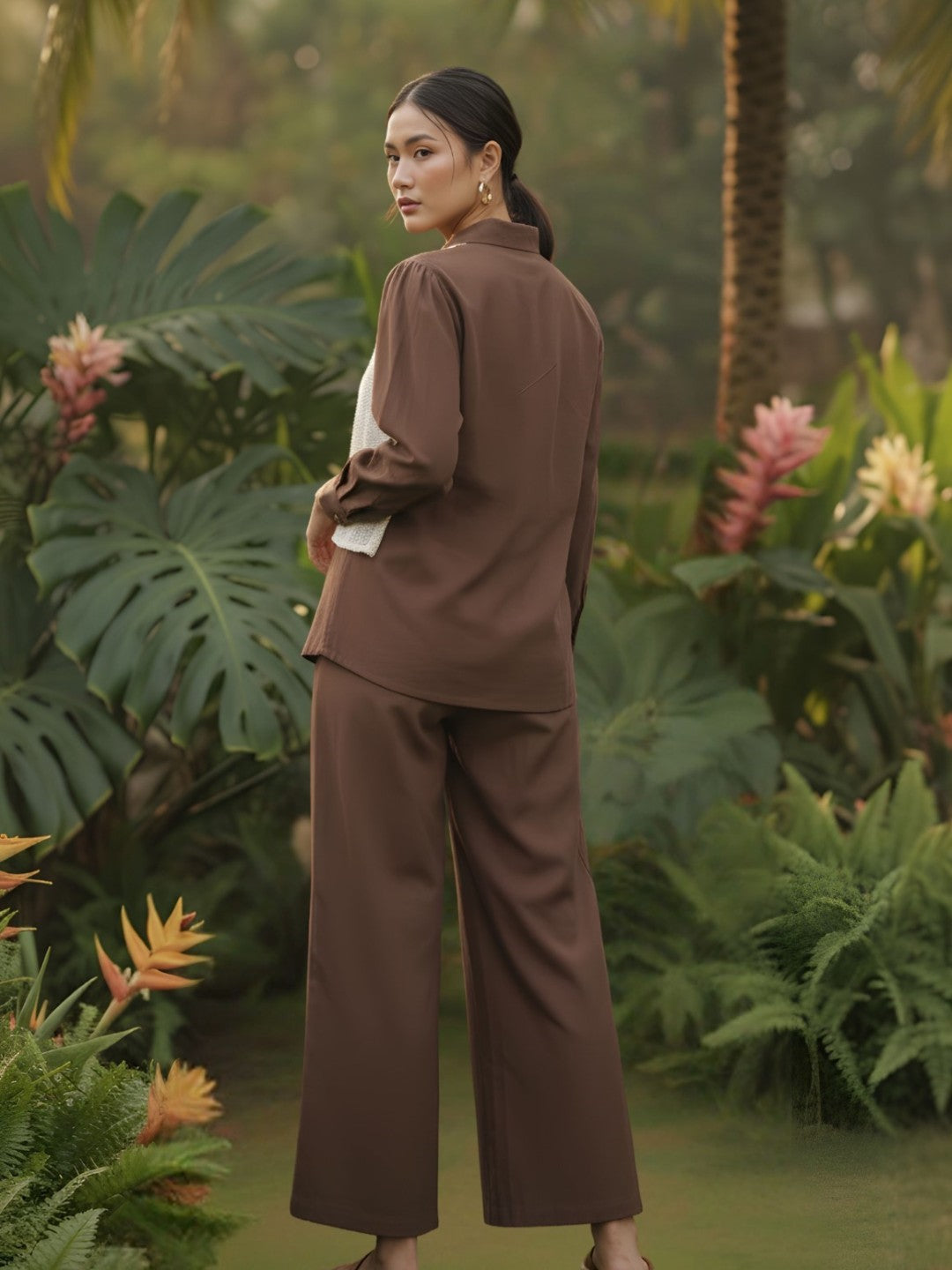 Ivanka browny cotton co-ord set