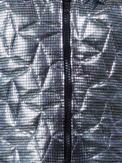 Glam Up Party Grey Shimmer Jacket For Girls
