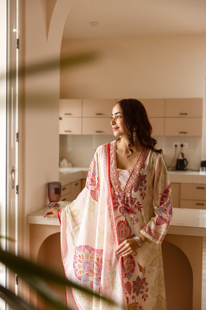 Karen ecru cotton suit set