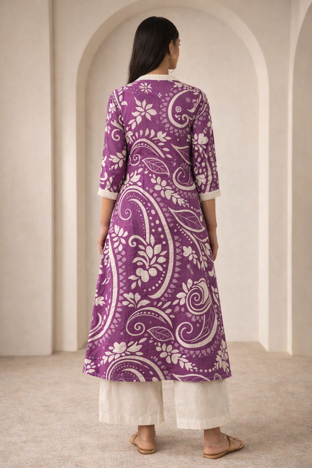 Poppi iris cotton kurta pant set