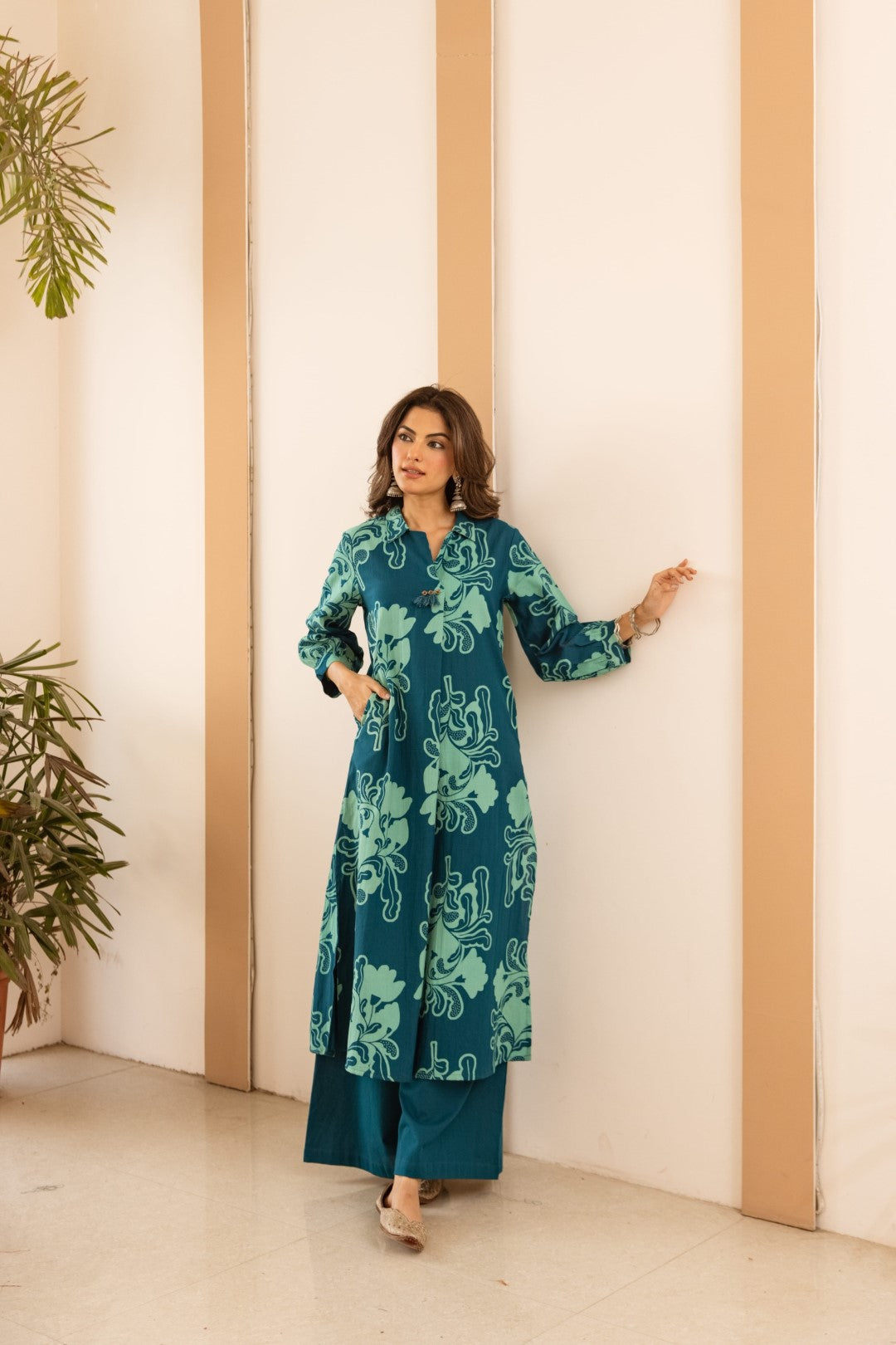 Karen spring cotton kurta pant set