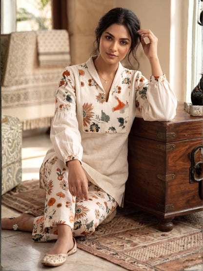 Rashmika Pearl Cotton Co-ord Set