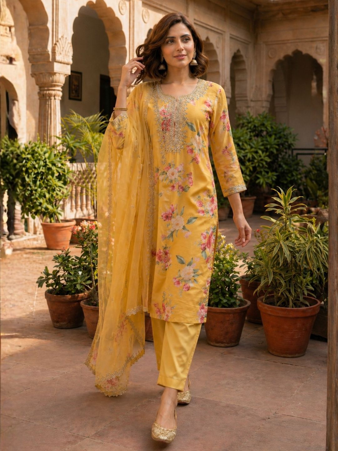 Mahi Amber work premium Suit Set